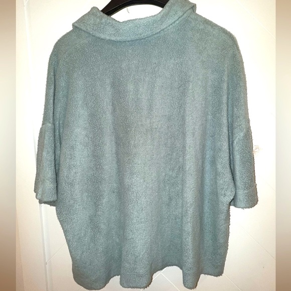 STATESIDE SHERPA BUTTON DOWN SHORT SLEEVE SHIRT Large teal blue NEW - Picture 2 of 4